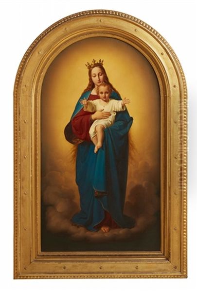 The Virgin As Queen Of Heaven Oil Painting by Ernst Deger