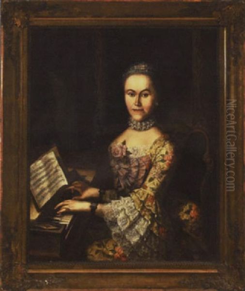 Portrait Of Maria Anna (nannerl) Mozart Oil Painting by Franz Joseph Degle