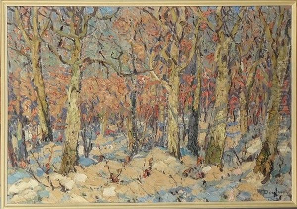 Sous-bois Oil Painting by Henri Deglume