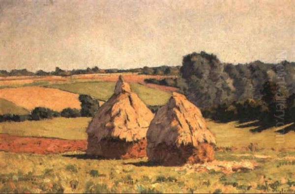 Les Meules Oil Painting by Henri Deglume