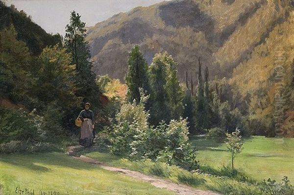 In The Elz Valley Oil Painting by Wilhelm Degode