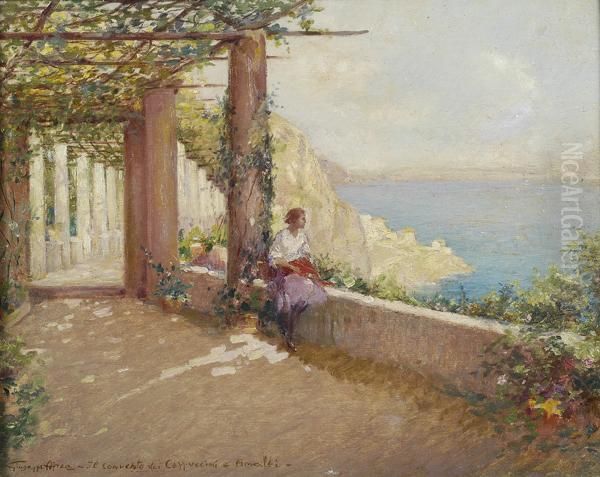 Il Convento Dei Cappuccini Ad Amalfi Oil Painting by Giuseppe Aprea