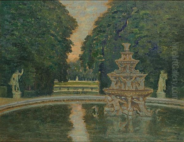 Waterpartij In Versailles by William Degouve de Nuncques