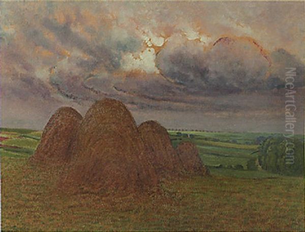 Threatening Clouds Oil Painting by William Degouve de Nuncques