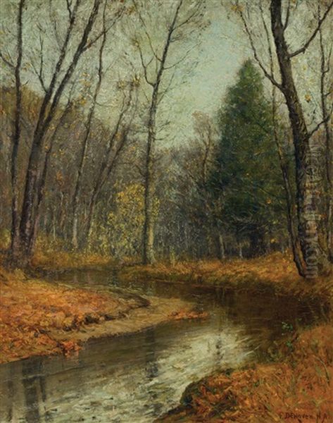 Autumn Landscape Oil Painting by Franklin DeHaven