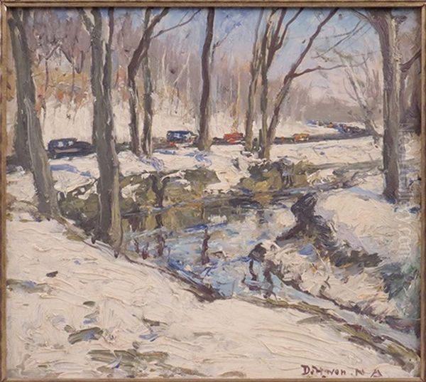 In The North Wind Oil Painting by Franklin DeHaven