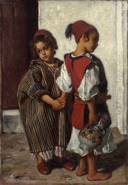 Les Deux Amis Oil Painting by Edme Alexis Alfred Dehodencq