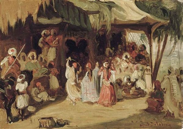 A Dance For The Sultan Oil Painting by Edme Alexis Alfred Dehodencq