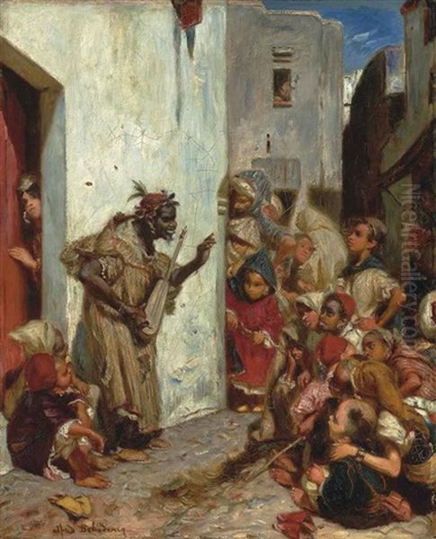 The Moroccan Storyteller Oil Painting by Edme Alexis Alfred Dehodencq