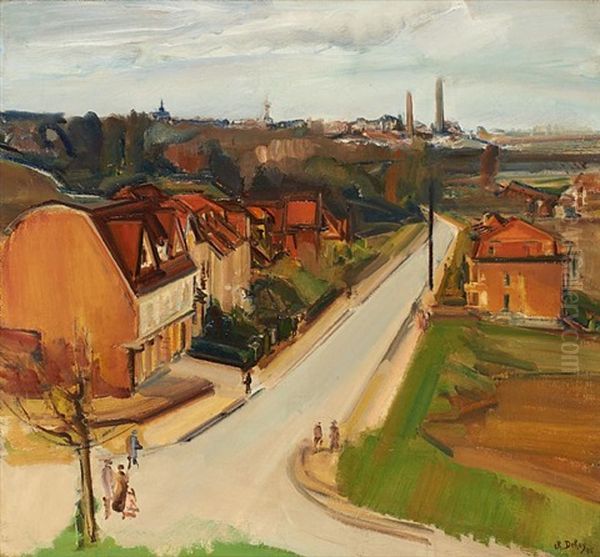 Vue Des Faubourgs De Bruxelles Oil Painting by Charles Dehoy