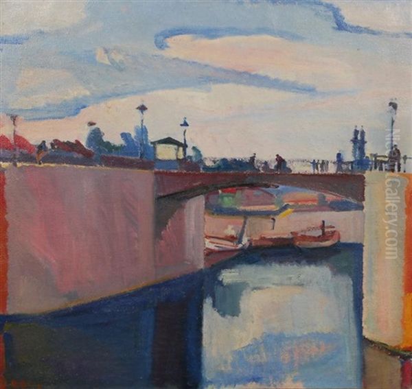 Le Pont Oil Painting by Charles Dehoy