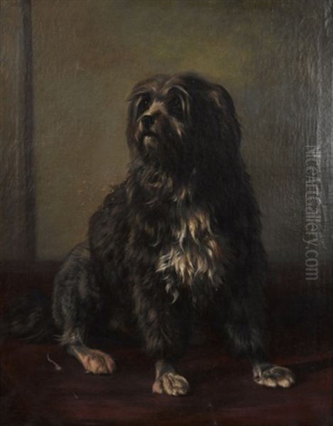 Dog Picture Oil Painting by Carl Friedrich Deiker