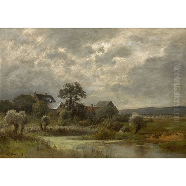 Paysage Oil Painting by Heinrich Deiters