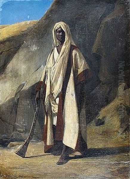 Le Guerrier Arabe Oil Painting by Henri Delaborde