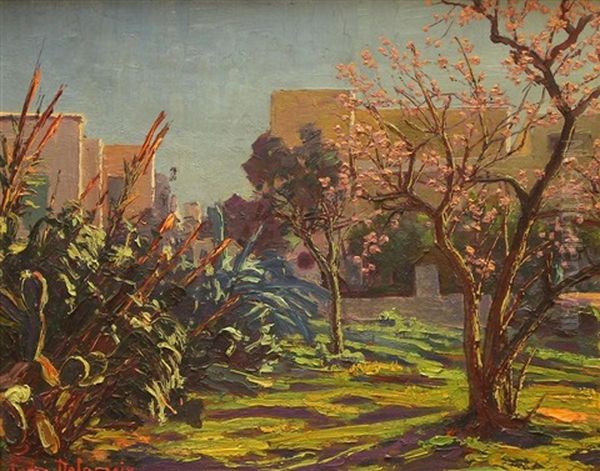 Un Jardin Au Printemps, Sidi-bou-said Oil Painting by Andre Delacroix