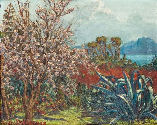 Printemps Sur Les Bords De Mediterranee, Tunisie Oil Painting by Andre Delacroix