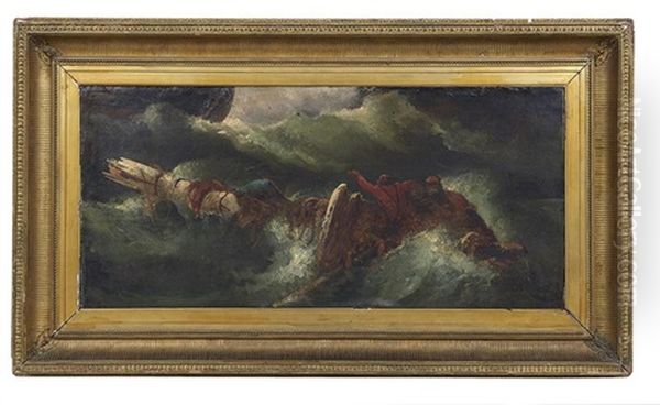 Shipwreck Oil Painting by Eugene Delacroix