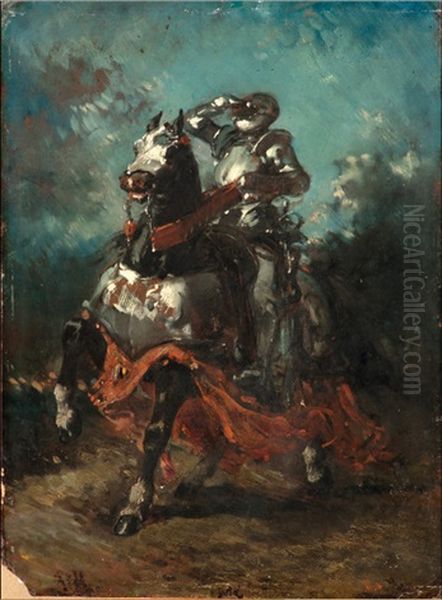 Cavalier En Armure Oil Painting by Eugene Delacroix