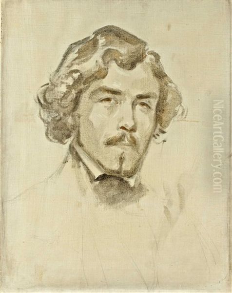 Portrait De Delacroix Oil Painting by Eugene Delacroix