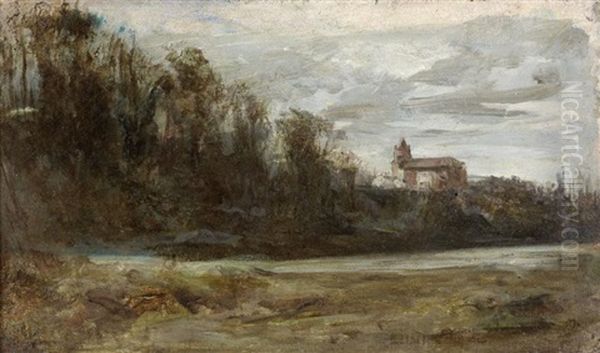 Paysage Des Environs De Frepillon by Eugene Delacroix