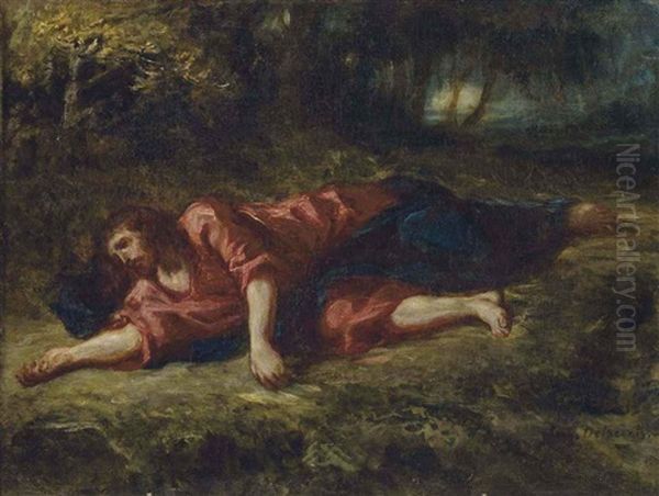 The Agony In The Garden Oil Painting by Eugene Delacroix