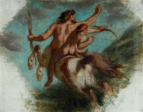 The Education Of Achilles Oil Painting by Eugene Delacroix