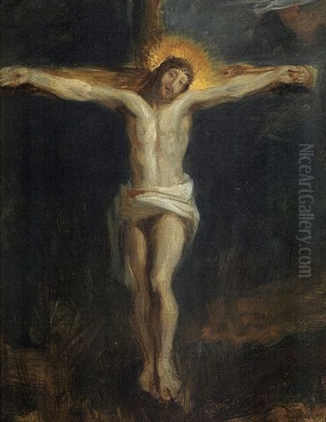 Le Christ En Croix Oil Painting by Eugene Delacroix