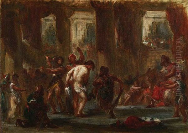 La Flagellation Oil Painting by Eugene Delacroix