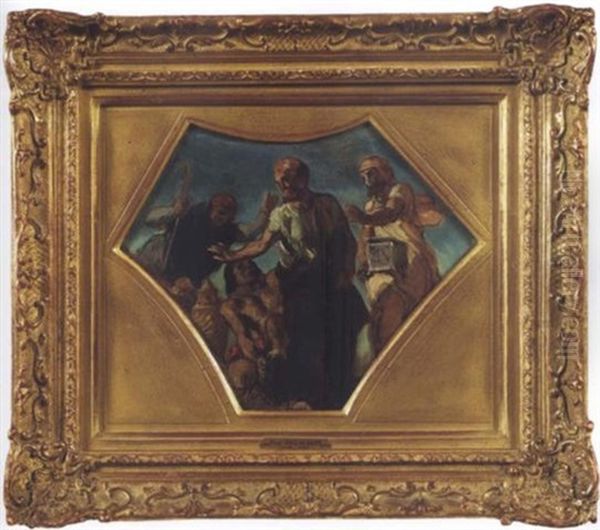 Hippocrate Refuse Les Presents Du Roi De Perse Oil Painting by Eugene Delacroix