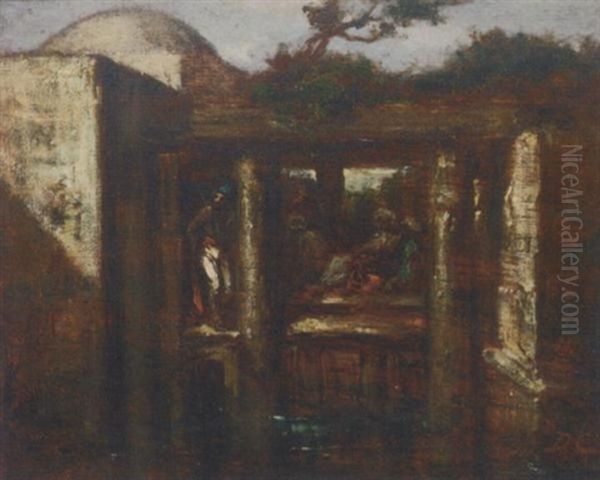 An Oriental Temple by Eugene Delacroix