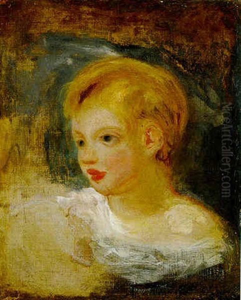 Portrait Of Anne Claire Pierret (?) Oil Painting by Eugene Delacroix