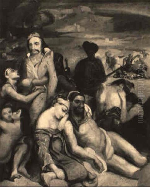 Study For The Massacre At Chios Oil Painting by Eugene Delacroix