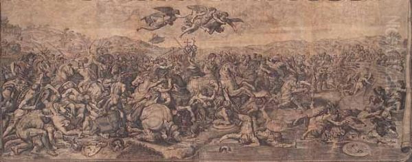 La Vittoria Di Costantino Imperatore Oil Painting by Pietro Aquila