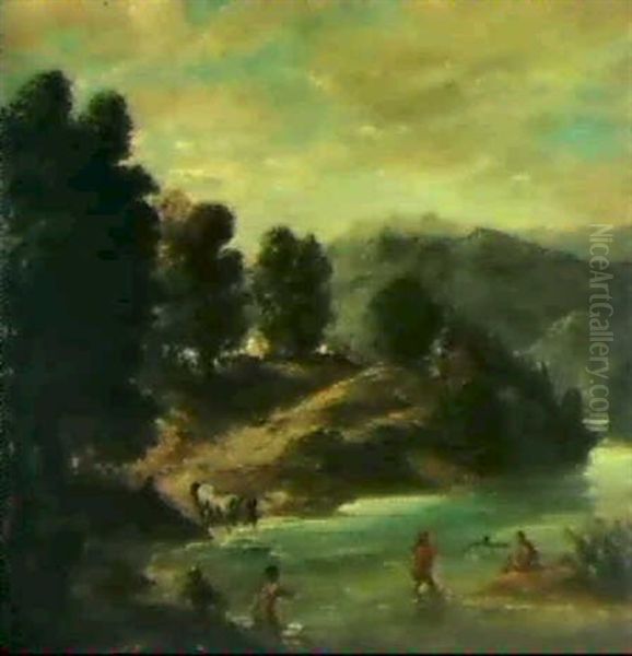 Au Bord Du Sebou Oil Painting by Eugene Delacroix