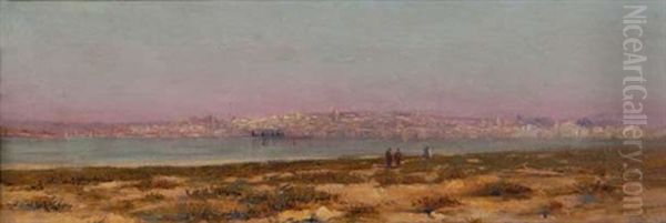 Vue De Tunis Oil Painting by Alexis Auguste Delahogue