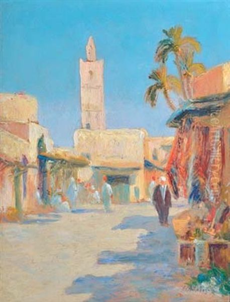 Place Animee (+ Les Souks; 2 Works) by Eugene Jules Delahogue