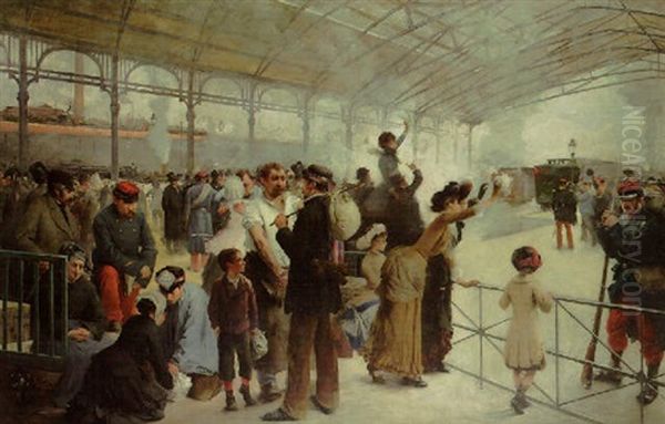 Le Depart (gare Austerlitz) by Paul Louis Delance