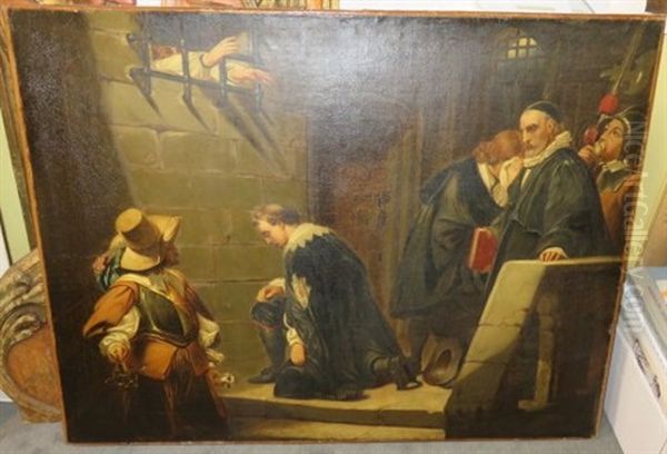 Lord Strafford Allant Au Supplice Oil Painting by Paul Delaroche