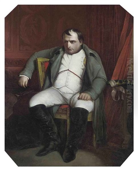 Napoleon In Fontainbleau Oil Painting by Paul Delaroche