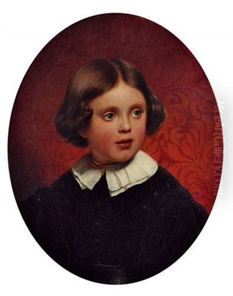 Paris Portrait Du Duc De Mortemart Enfant Oil Painting by Paul Delaroche