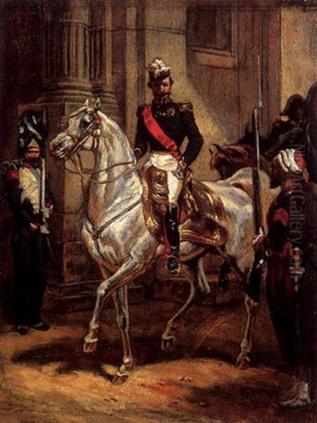 Napoleon Bevonulasa Oil Painting by Paul Delaroche