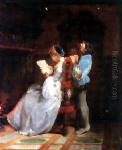 La Lettre Oil Painting by Paul Delaroche