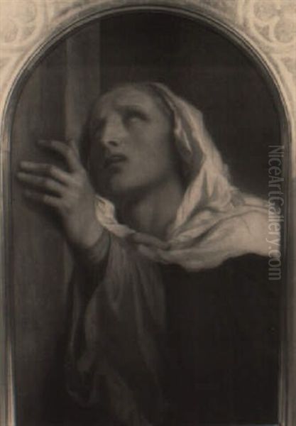 Weeping Virgin Oil Painting by Paul Delaroche