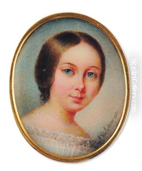 Portrait De Marie Toussaint Oil Painting by Alexandre Delatour