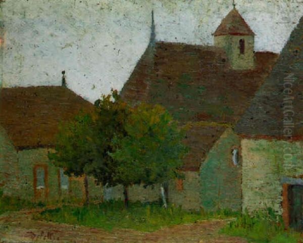 Eglise De Village Oil Painting by Joseph Marie Louis Delattre