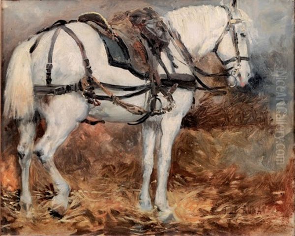 Cheval A L'ecurie by Jules Delaunay