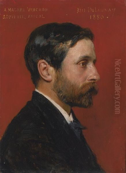 Portrait Of Monsieur Vinchon Oil Painting by Jules Elie Delaunay