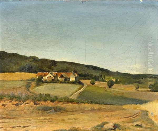 Landschaft An Der Marne. Boursault (marne) Oil Painting by Pierre Delaunay