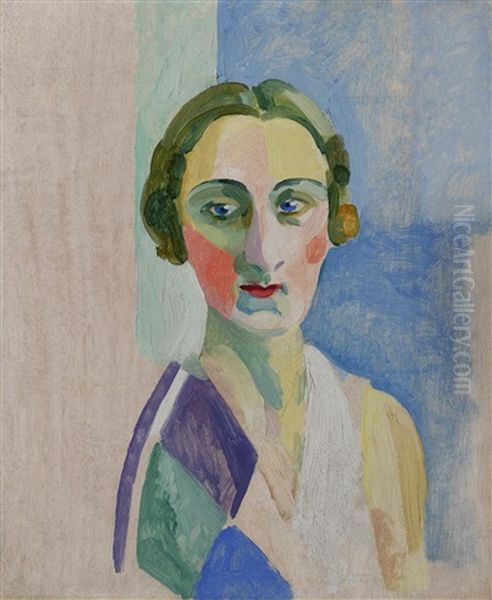 Etude Pour La Portrait De Madame Heim Oil Painting by Robert Delaunay