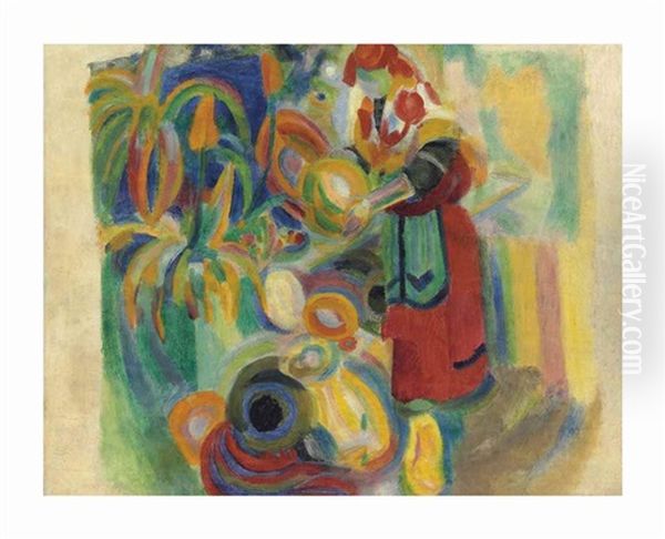 Etude Pour La Grand Portugaise Oil Painting by Robert Delaunay